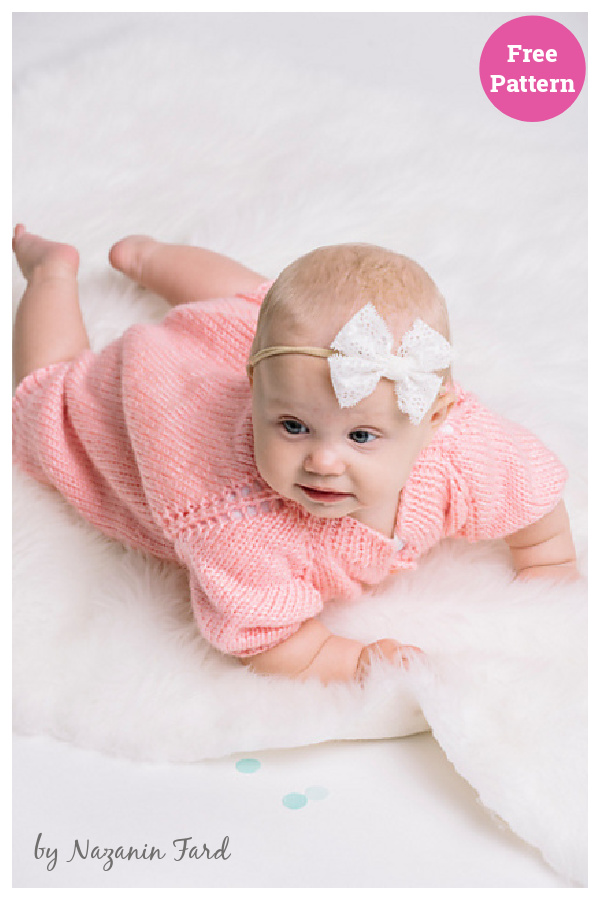 Rosalyn Baby Romper Free Knitting Pattern