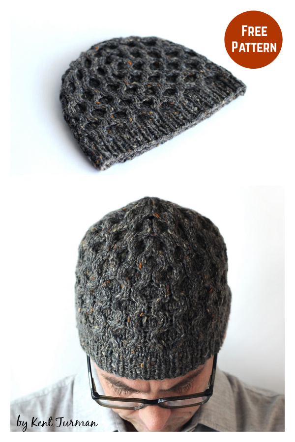 Tweedy Honeycomb Toque Free Knitting Pattern