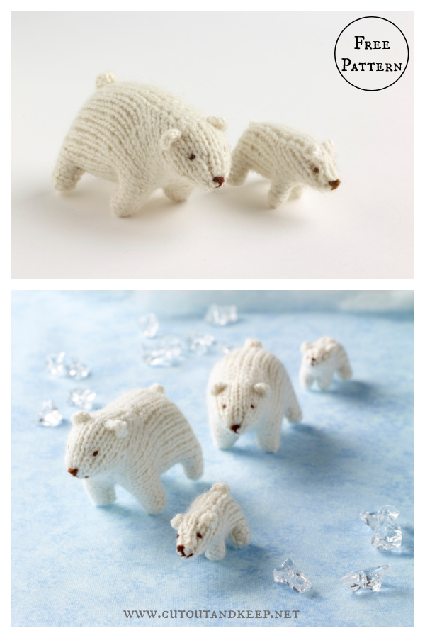Amigurumi Polar Bear Toy Free Knitting Pattern