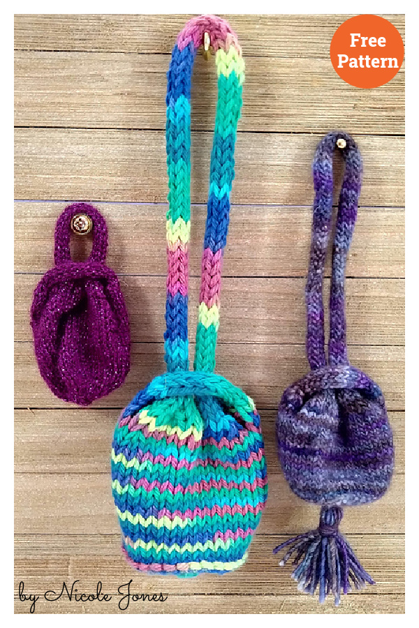 Knot Bag for Doll Free Knitting Pattern