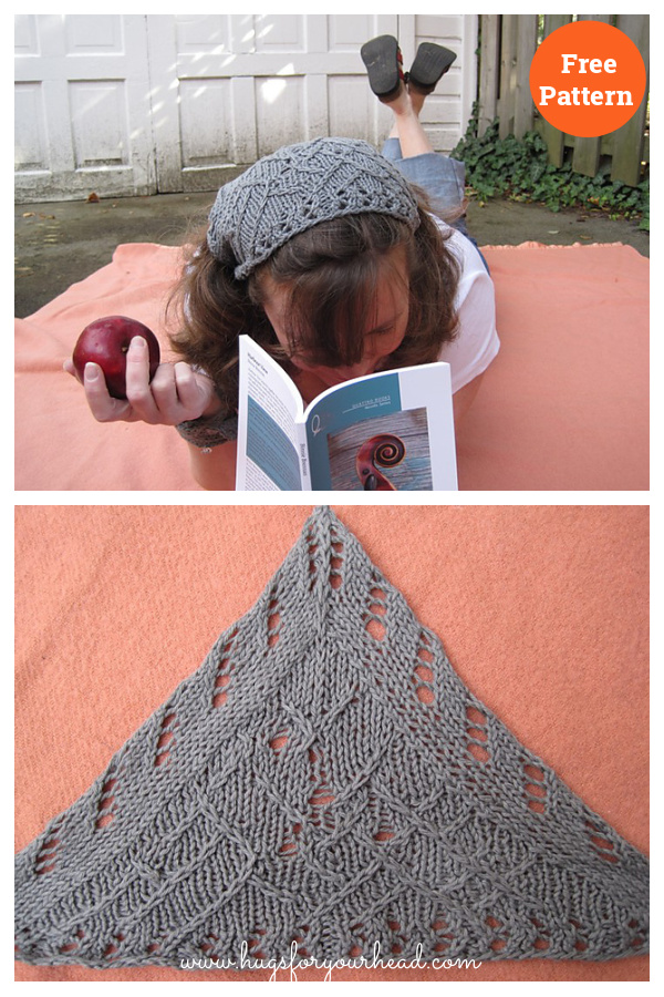 Lichen kerchief Free Knitting Pattern 
