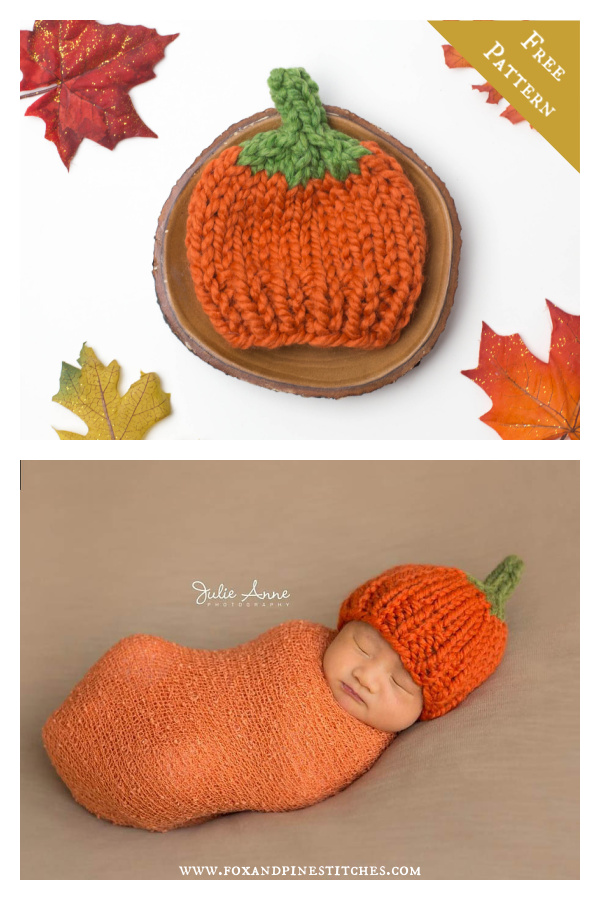 Perfect Pumpkin Baby Hat Free Knitting Pattern