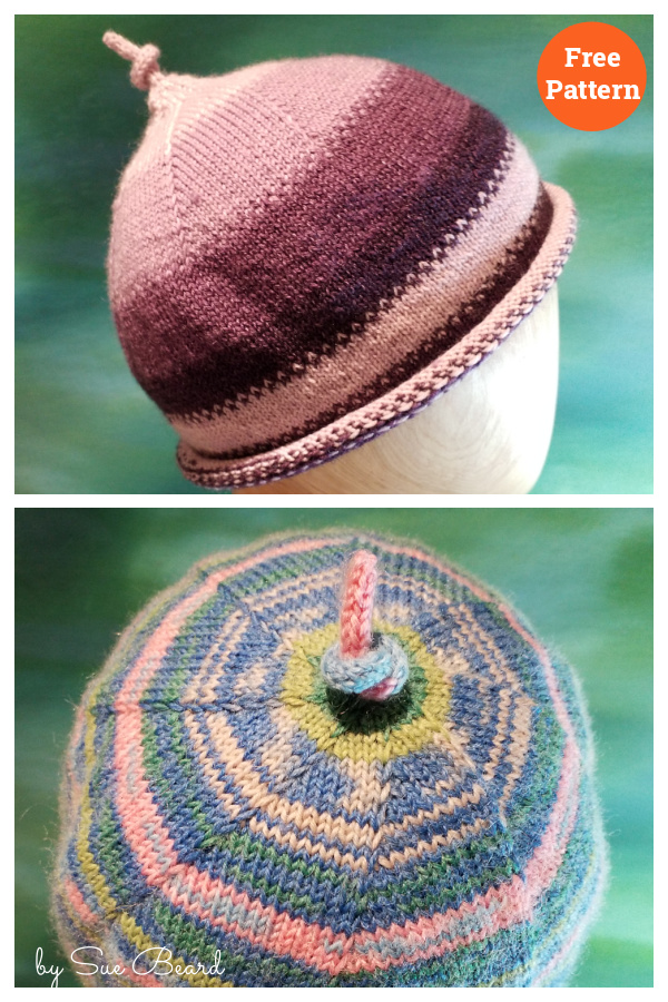 Sock Yarn Beanie Free Knitting Pattern