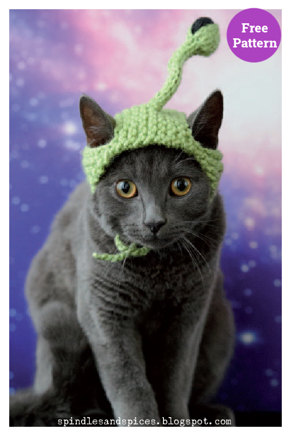 Alien Cat Hat Free Knitting Pattern 