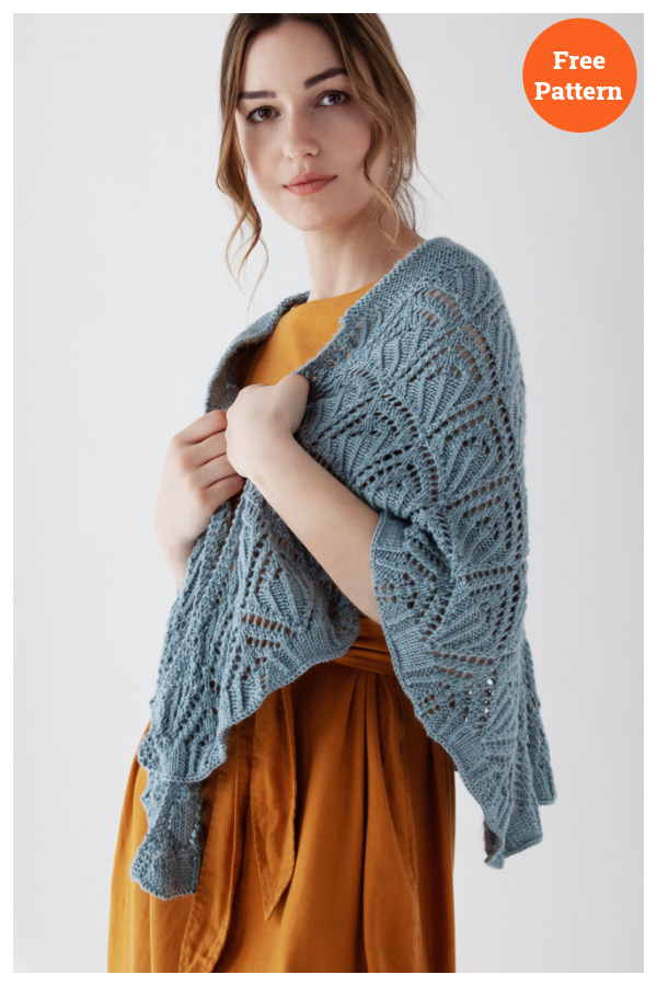 Crescent Shawl Free Knitting Pattern 