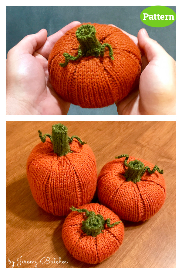 Perfect Pumpkin Trio Knitting Pattern