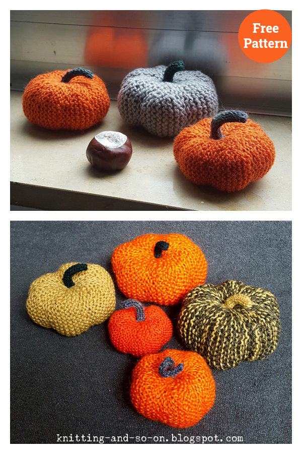 Sideways Pumpkin Free Knitting Pattern 