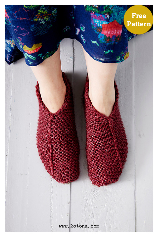 Easy Knit Slippers Free Knitting Pattern