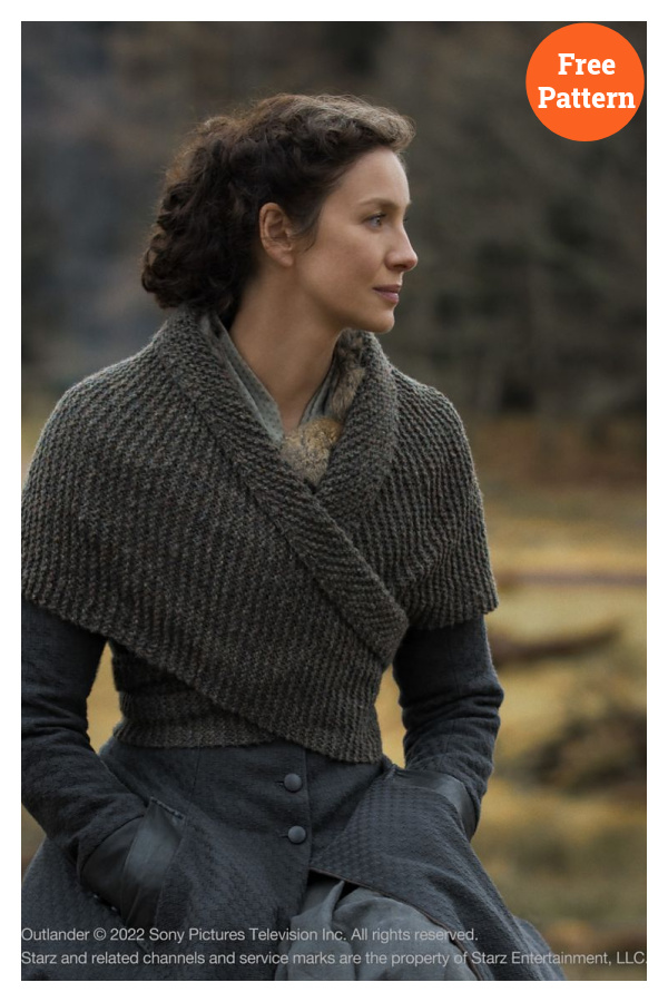 A wrap inspired by Claire Fraser Free Knitting Pattern