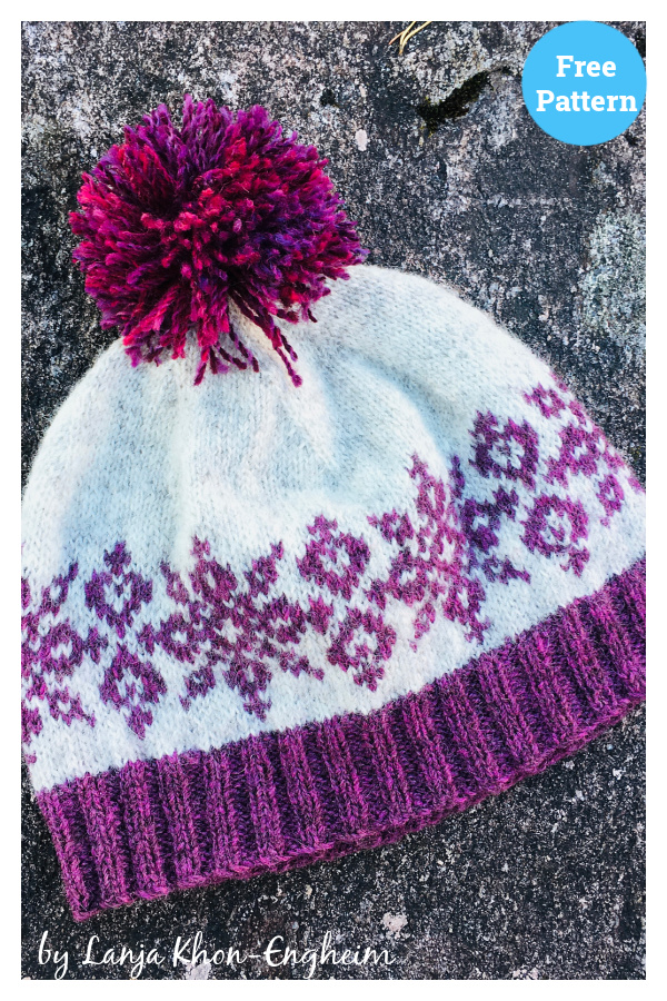 Liberal Snowflakes Hat Free Knitting Pattern