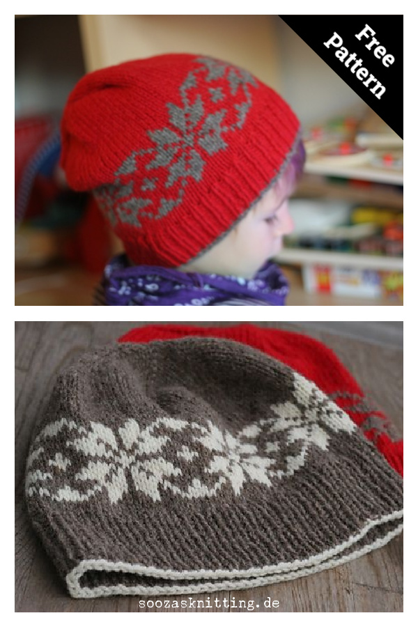 Snow Stars Fair Isle Hat Free Knitting Pattern