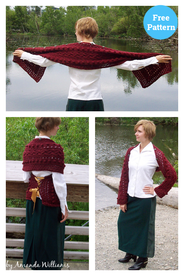 Versatility Multi-Wear Cabled Scarf Free Knitting Pattern 