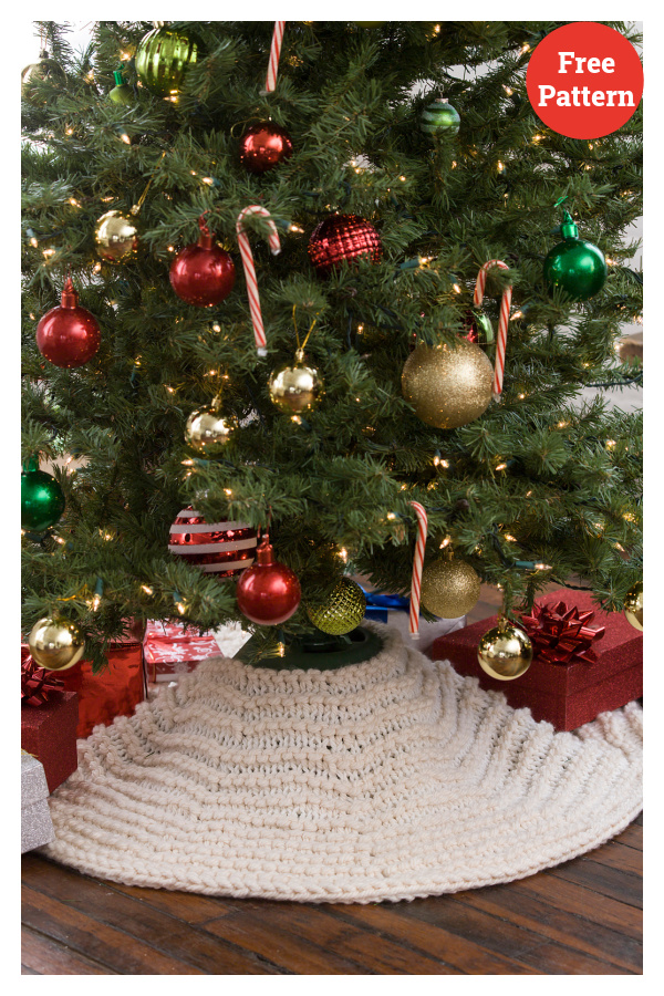 Winter Wonderland Tree Skirt Free Knitting Pattern