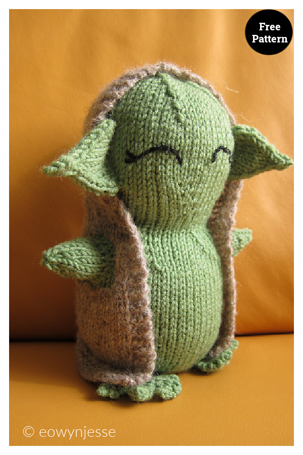 Amigurumi Yoda Doll Free Knitting Pattern 