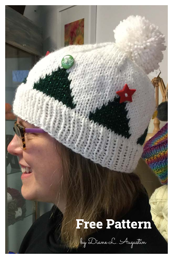 Tree Topper Hat Free Knitting Pattern 