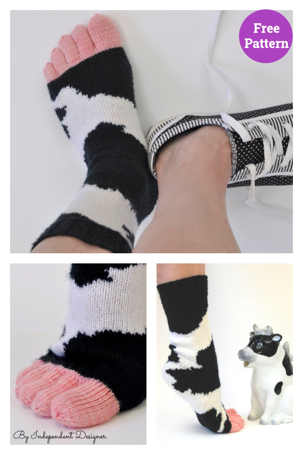 Cowasocky Socks Free Knitting Pattern