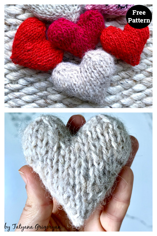 Full Hearts Free Knitting Pattern