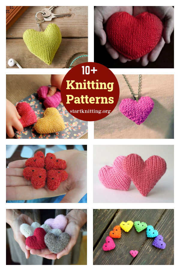 10+ Mini Heart Knitting Patterns 
