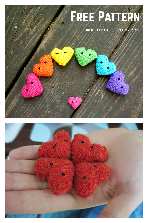 Hearts Free Knitting Pattern