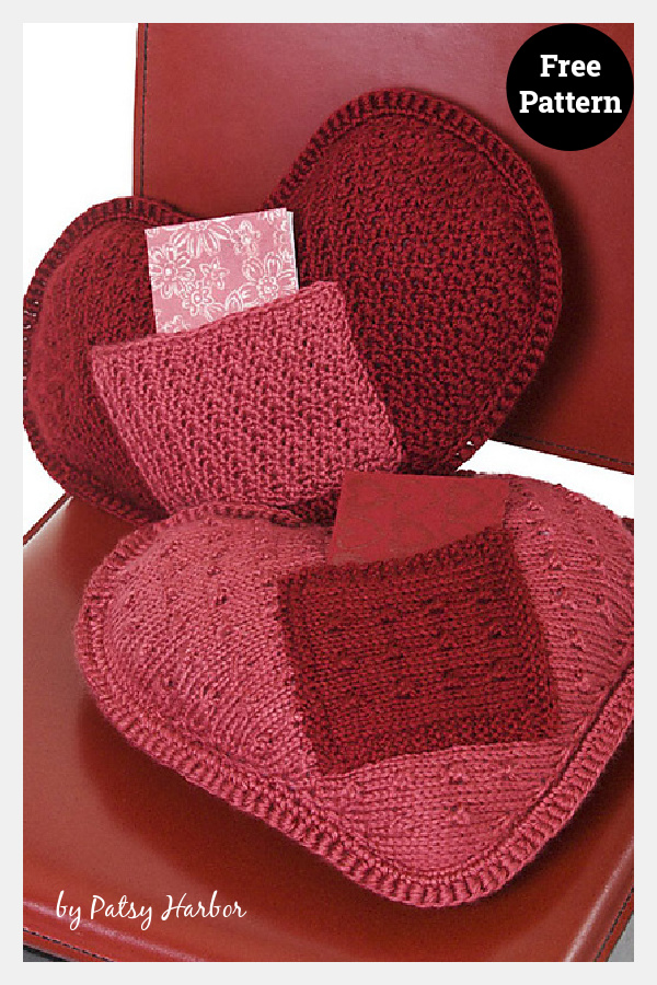 I Love U Pillow Free Knitting Pattern