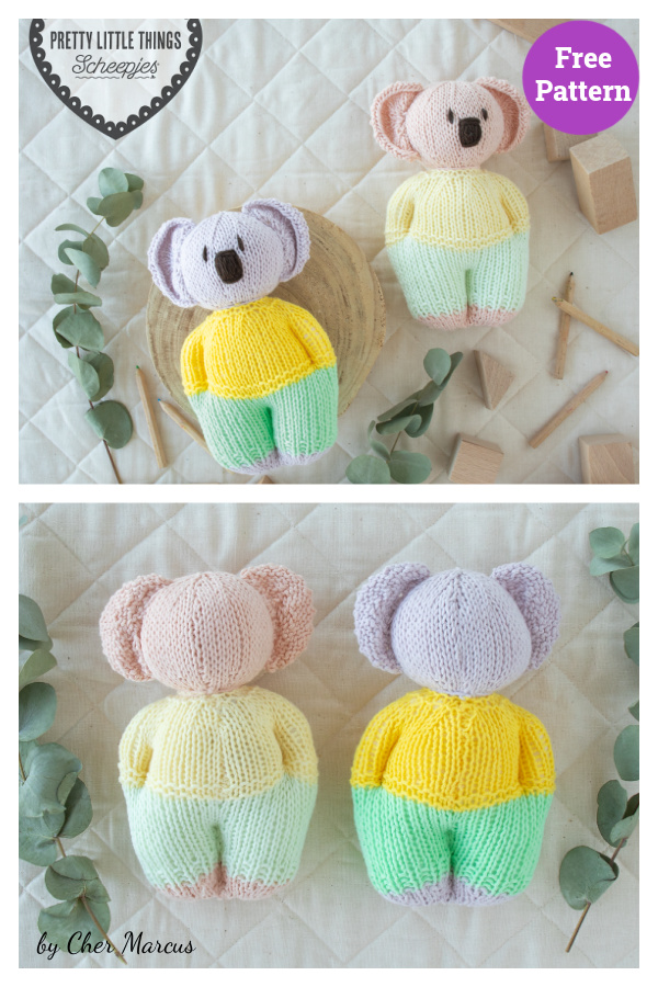 Kate and Kobe Koala Free Knitting Pattern