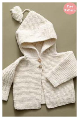 Garter Stitch Hooded Baby Jacket Knitting Patterns Page Of