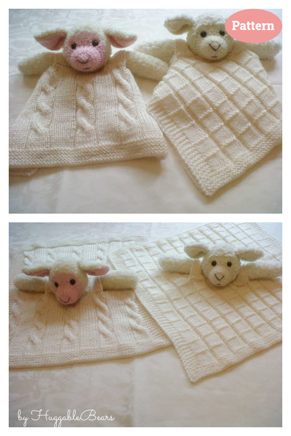 Baa Lamb Comfort Cuddle Blanket Knitting Pattern