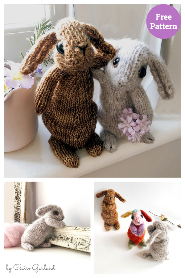 Beginner's Bunny Rabbit Free Knitting Pattern