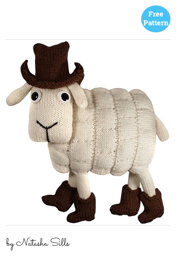 Lester the Leicester Sheep Free Knitting Pattern