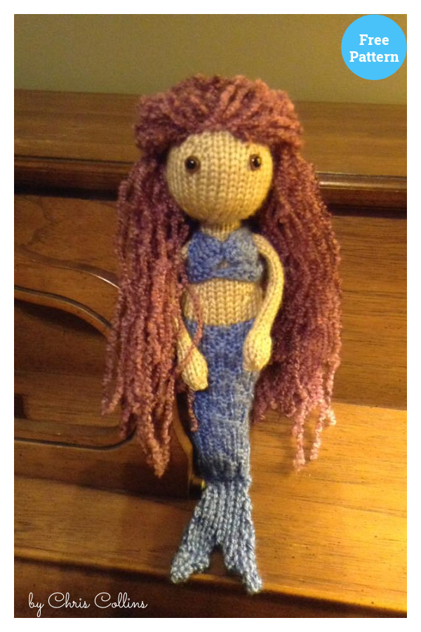 Adorable Mermaid Doll Free Knitting Pattern 
