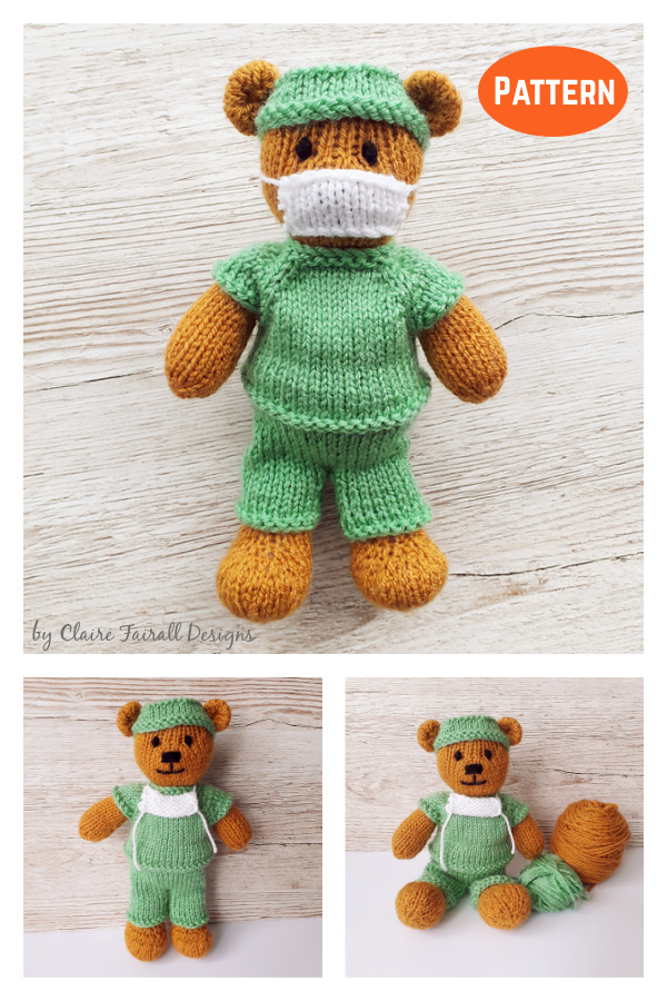 Little Doctor Bear Knitting Pattern