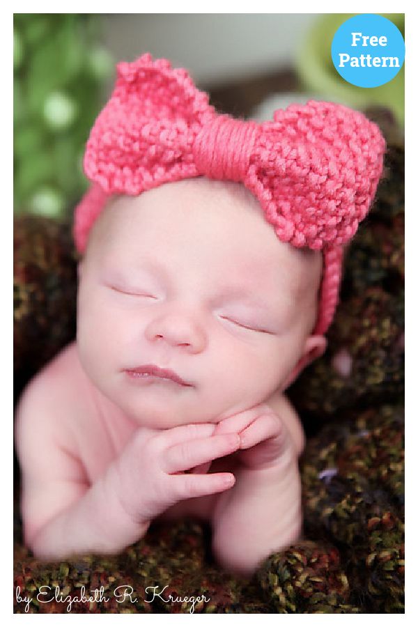 Easy Baby Bow Headband Free Knitting Pattern