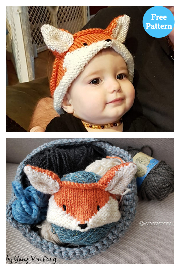 Foxy Baby Headband Free Knitting Pattern 