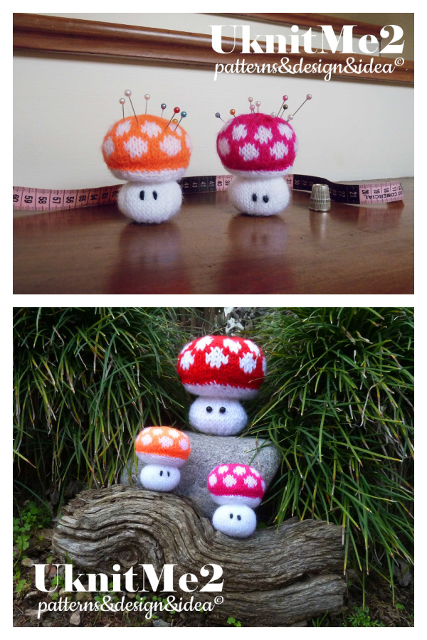 Mushroom Amigurumi Toadstool Knitting Pattern