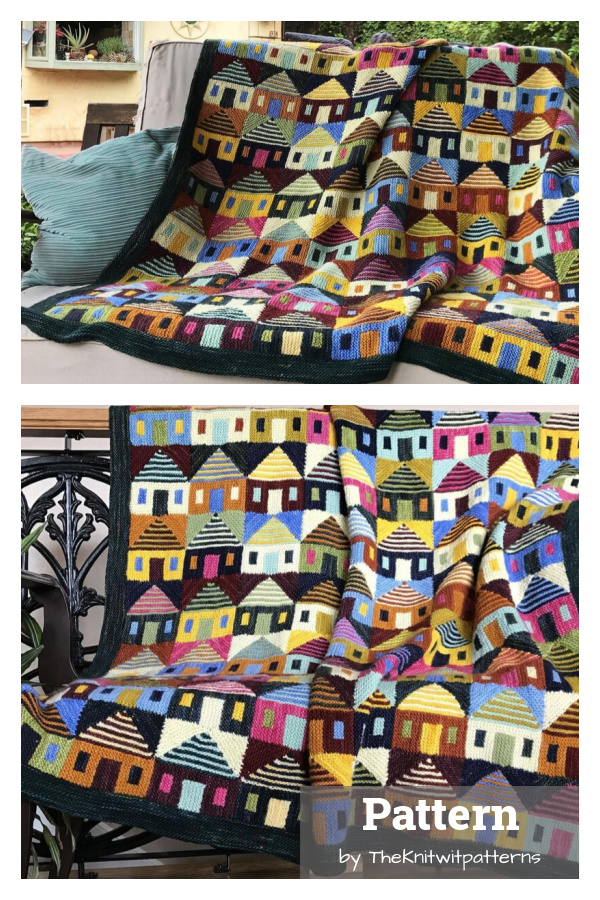 Safe at Home Blanket Knitting Pattern 