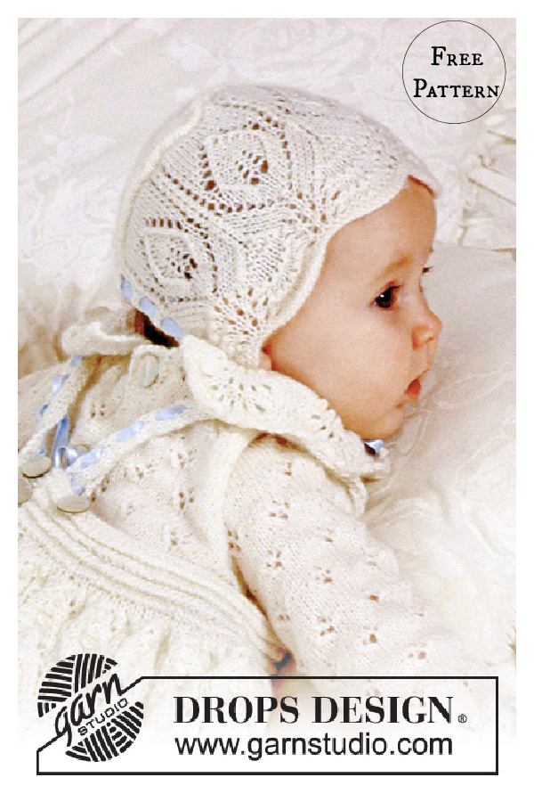 Angel Kissed Bonnet Free Knitting Pattern