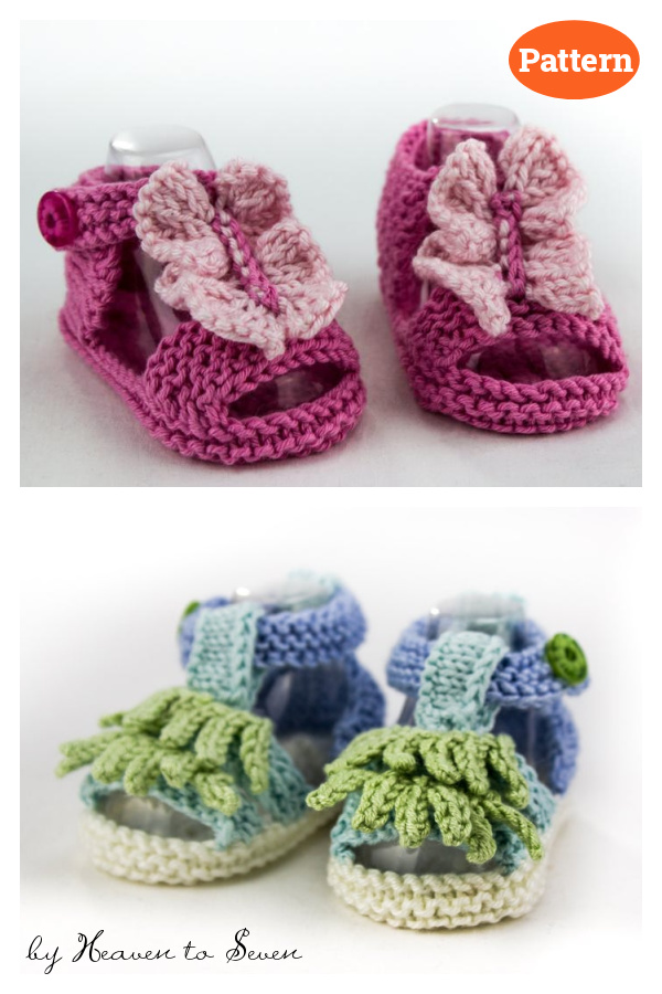 Baby Summer Sandals Knitting Pattern 