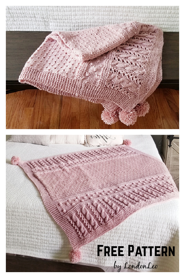 Claire's Cable Baby Blanket Free Knitting Pattern 