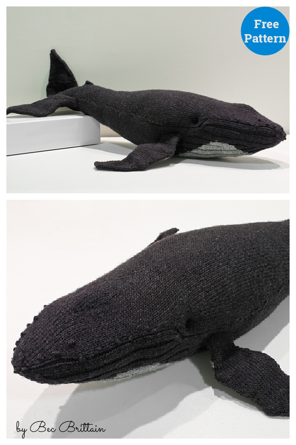 Hazel the Humpback Whale Amigurumi Free Knitting Pattern