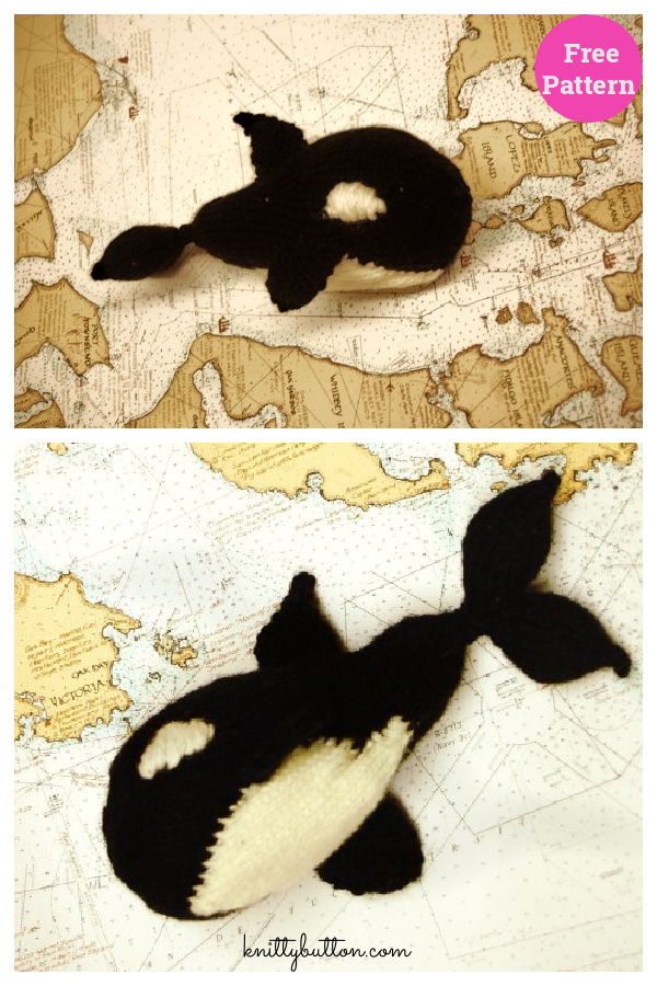 Orca Whale Amigurumi Free Knitting Pattern