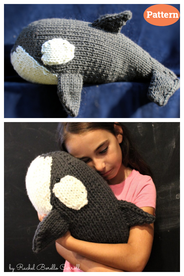 Orca Whale Amigurumi Knitting Pattern
