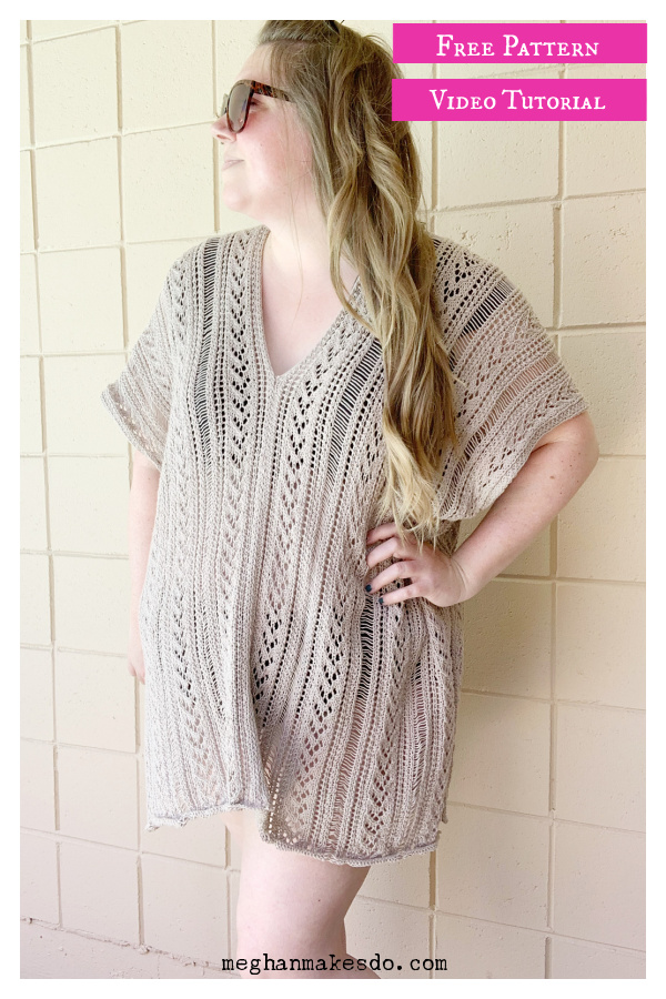 Cali Cover Up Free Knitting Pattern and Video Tutorial