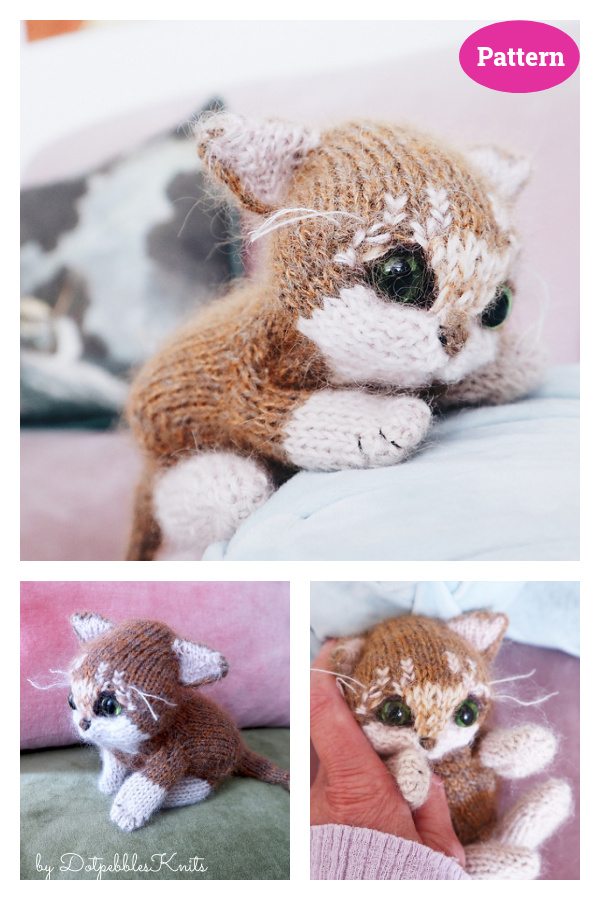 Itty Bitty Kitty Cat Amigurumi Knitting Pattern