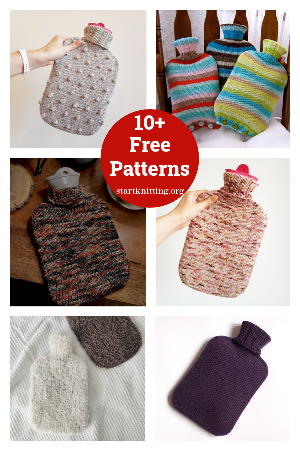 10+ Simple Hot Water Bottle Cover Free Knitting Patterns