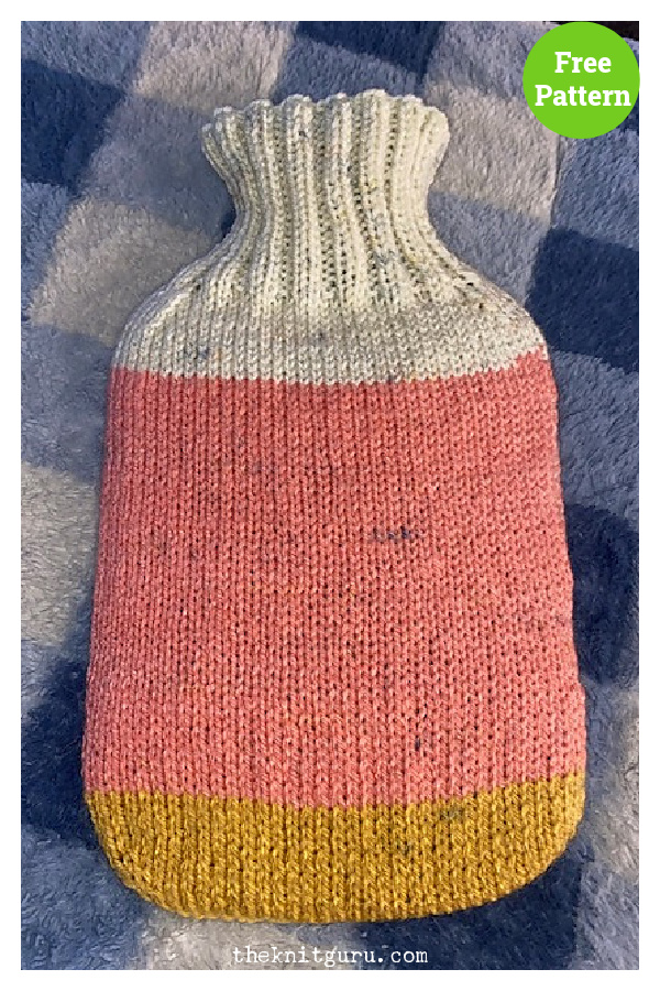 Basic Hot Water Bottle Cover Free Knitting Pattern