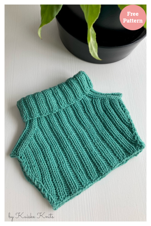 Basic Neck Warmer for children Free Knitting Pattern