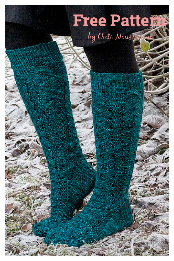 Sulkasato Knee High Socks Free Knitting Pattern 