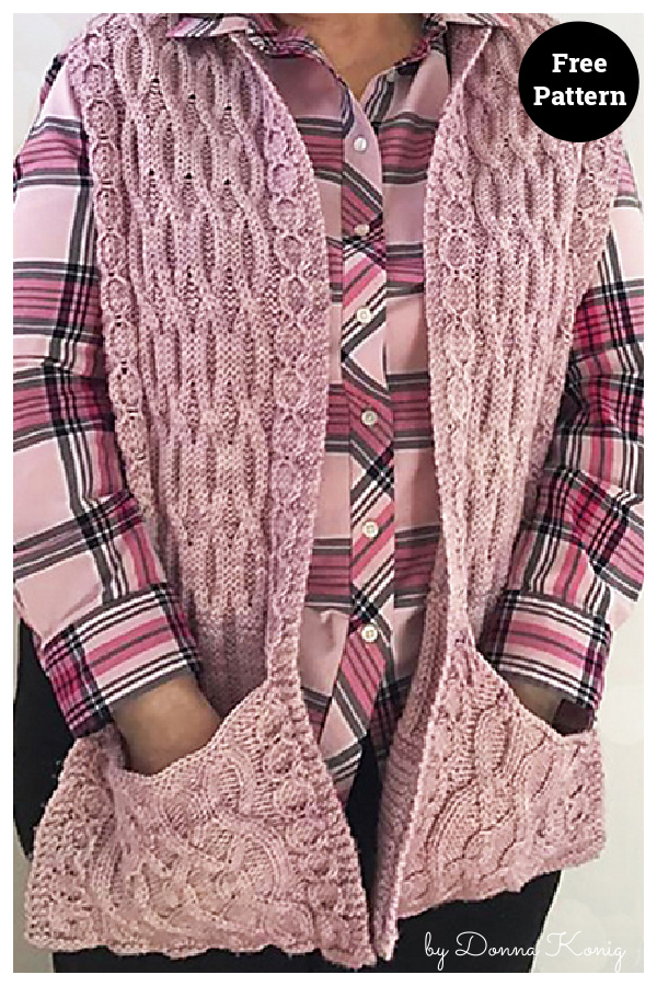 The Lazy Cable Pocket Scarf Free Knitting Pattern