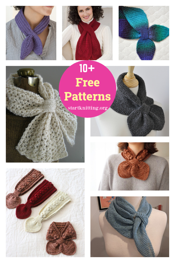 10+ Self Fastening Keyhole Scarf Free Knitting Patterns 