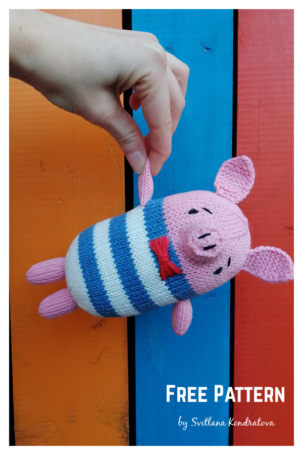 Mr. Schnitzel the Pig Free Knitting Pattern